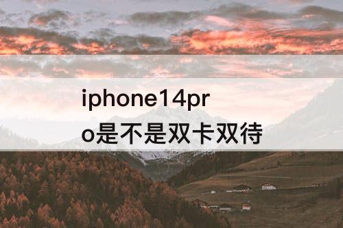 iphone14pro是不是双卡双待