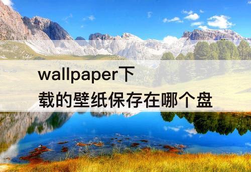 wallpaper下载的壁纸保存在哪个盘