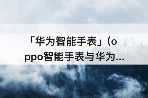 「华为智能手表」(oppo智能手表与华为智能手表选哪个)