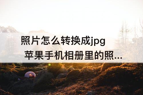 照片怎么转换成jpg 苹果手机相册里的照片怎么转换成Jpg