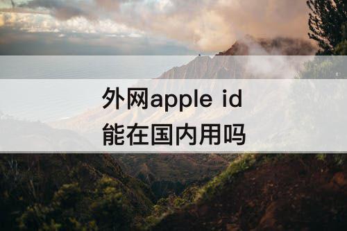 外网apple id能在国内用吗