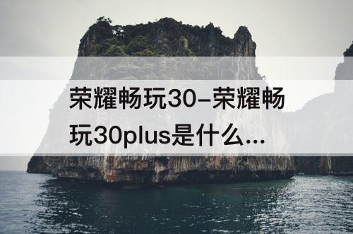 荣耀畅玩30-荣耀畅玩30plus是什么意思