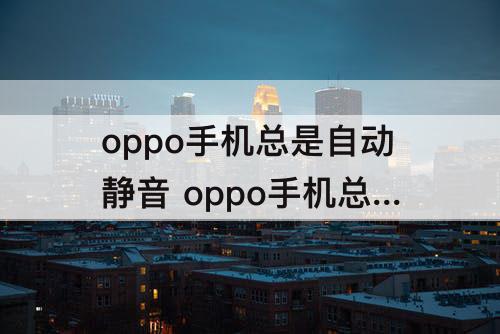 oppo手机总是自动静音 oppo手机总是自动静音怎么办视频