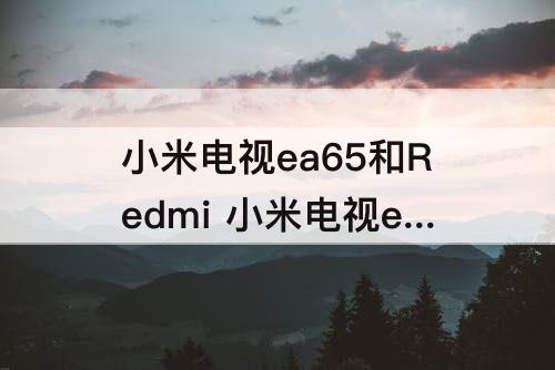 小米电视ea65和Redmi 小米电视ea65和redmi x