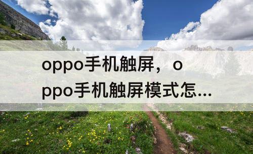 oppo手机触屏，oppo手机触屏模式怎么转换