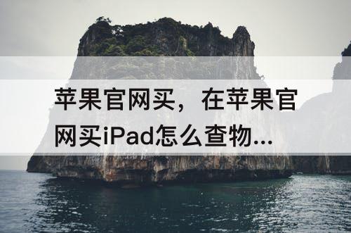 苹果官网买，在苹果官网买iPad怎么查物流