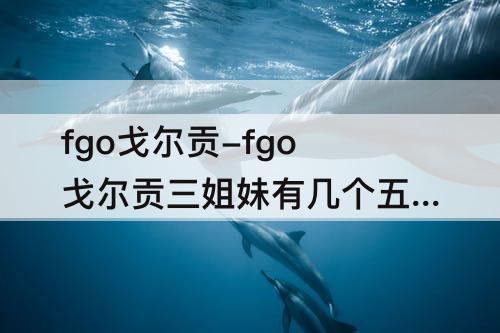 fgo戈尔贡-fgo戈尔贡三姐妹有几个五星