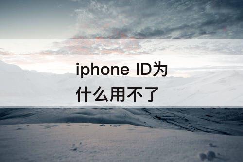 iphone ID为什么用不了