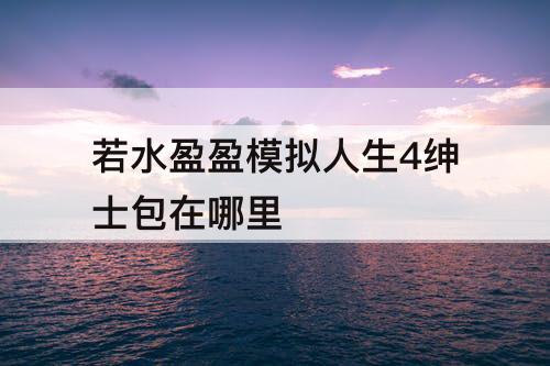 若水盈盈模拟人生4绅士包在哪里